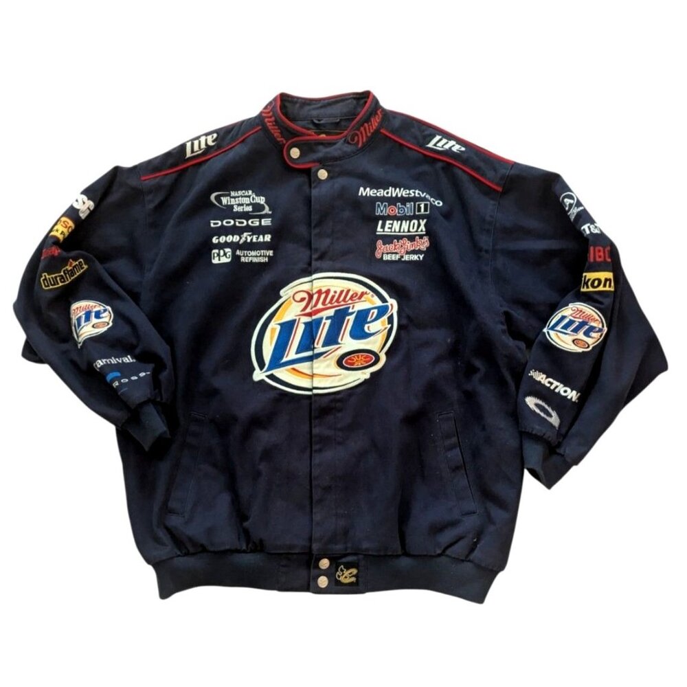 NASCAR Chase Authentics Drivers Line Miller Lite Rusty Wallace Jacket Size XXL